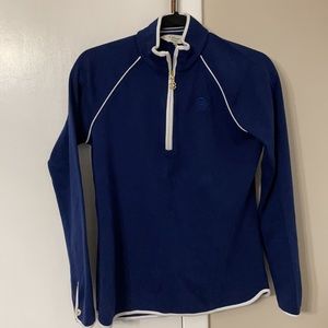 WOMENS PIMA COTTON SOLID QUARTER-ZIP AT&T PULLOVER